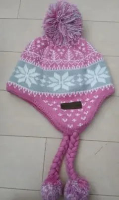 north peak　ニット帽 ピンク