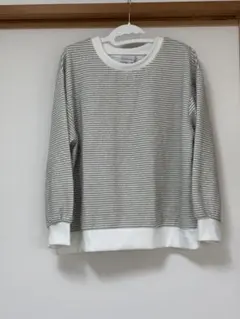 SEASON REASON ボーダーニット Lサイズ　白　グレー