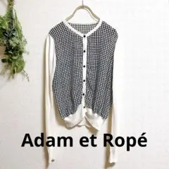 Adam et Ropé アダムエロペ　シルク混異素材カーディガン　シアー　Mのサムネイル