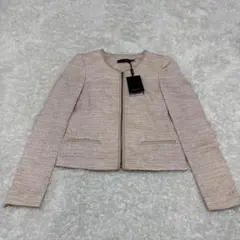 Massimo Dutti マッシモデュッテ ノーカラージャケット ツイードのサムネイル