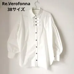 美品Re.Verofonnaリボンピンタックシャツヴェロフォンナブラウス日本製のサムネイル