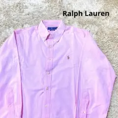 ラルフローレン　長袖シャツ　ピンク　180/100A ボタンダウン