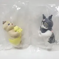 ガチャ mofusand ×サンリオキャラクターズ なりきりフィギュア　2点
