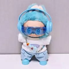 6点セット ラブブ服 青 ぬいぐるみ服 推し活 着せ替え labubu