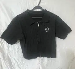 GRL ダブルジップケーブルニットトップス