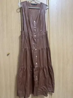 ZARA ブラウン レザーワンピース Sサイズ