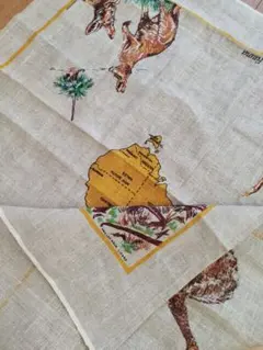 新品 リネン 大判風呂敷 麻100% マルチクロス 豪州 WILDLIFE 動物