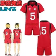 ▼Lサイズ ハイキュー!! 音駒高校 孤爪研磨 5番 ユニフォーム レッド