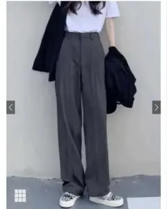 センタープレスストレートパンツ