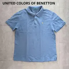 UNITED COLORS OF BENETTON ポロシャツ ブルー 綿 ロゴのサムネイル
