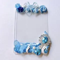 ブルー×ホワイト ホイップデコ トレカケース B8 硬質ケース