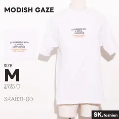 訳あり MODISH GAZE トップス Tシャツ　半袖　タブ付き　文字プリントのサムネイル