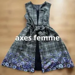 axes femme 花柄ジャンパースカート