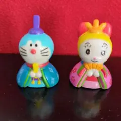 ドラえもんドラミちゃん ひな人形 2体セット