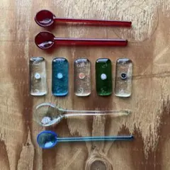 ガラスの箸置きとスプーン　 おまとめ品！