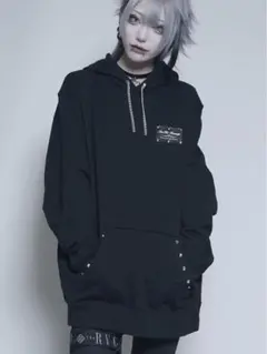 セックスポットリベンジ　NEVER MIND BLACK プルパーカ