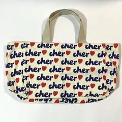 【新品】cher トートバッグ ハートプリント　大のサムネイル