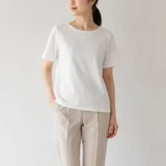 ショコラフィネ［F］大人ナチュラル◎フラワーレースドッキングクルーネックTシャツのサムネイル