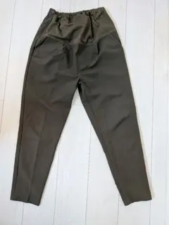 andmeマタニティパンツ　Lサイズ カーキ・ホワイト2枚セット