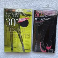 アツギタイツ 他　ブラック M-L 3足