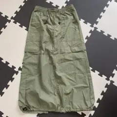 GU オリーブ カーゴミディスカート サイズS