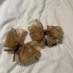 リボン付きヘアゴムセット