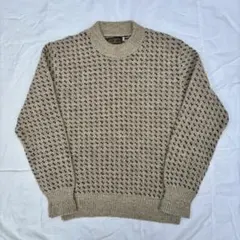 70's〜80's エディーバウアー　バーズアイ　ニット　黒タグ　ビンテージ