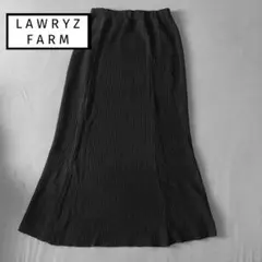 LOWRYS FARM リブ ロングタイトスカート ブラック Fのサムネイル