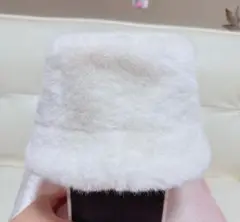 モコモコバケットハット ホワイト