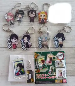 鬼滅の刃　9点　ここみえアクリルフィギュア　アクリルキーホルダー