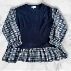 しまむら SEASON REASON ドッキングプルオーバー 重ね着風 極美品