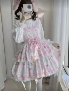 る*な様 ピンクロリータワンピース ジャンパースカート