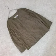 『ナチュラルビューティーベーシック』 (M) ジップアップブラウス ノーカラー