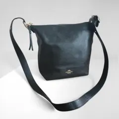 美品✨ COACH ショルダーバッグ ブラック ペブルレザー クロスボディ