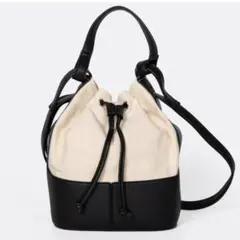 ショルダーバッグ キャンバス コンビ レディース 2WAY