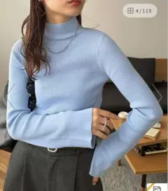 新品　DISCOAT ハイネックニット