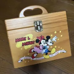 昭和レトロ！ヴィンテージ！ディズニー　ミッキー&フレンズ　木製　救急箱　小物入れ