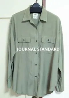 ジャーナルスタンダード 長袖 シャツ ブラウス フリーサイズ レーヨン オリーブ