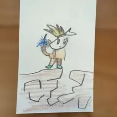 手描きイラスト ポストカード 子供の絵 子供の描いた絵