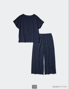 UNIQLO ユニクロ 小花柄 ルームウェア セットアップ♡【美品】のサムネイル