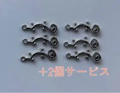 トカゲ シルバー チャーム 6個セット+2個