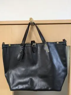 【最終下げ】ブラックレザートートバッグ