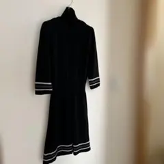 【美品】Dama タートルandクルー切り替えニットワンピース