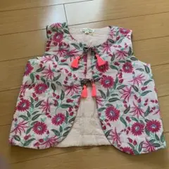新品　ルイーズミーシャ　ベスト　フリンジ　花柄