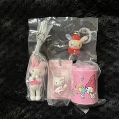 サンリオまとめ売り４点　キティー　マイメロ　ウサハナ　ガチャ