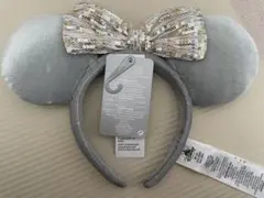 海外ディズニー グレー ミッキー耳カチューシャ