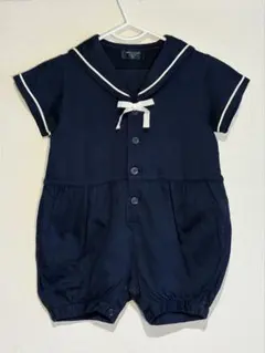 COMME CA DU MODE セーラー 半袖ロンパース 日本製 コムサ