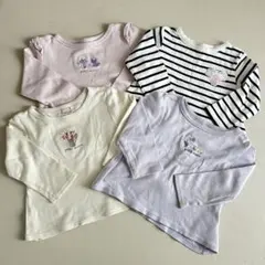 petit main プティプラ 長袖Tシャツ 80cm〜90cm ４枚セット