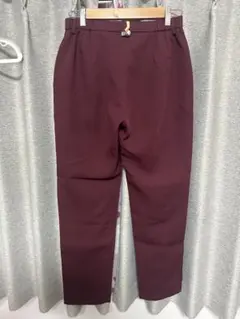 【古着】wacoat バーガンディ スリムフィットパンツ Lサイズ