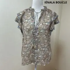 IENA イエナ　ペイズリー袖花柄切替ブラウス